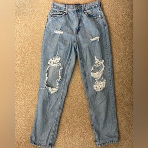 Aeropostale Curvy Ripped Mom Jeans
